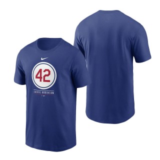 Men's Jackie Robinson Royal Player Plaque T-Shirt