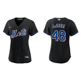 Jacob deGrom Women's New York Mets Black Alternate Replica Jersey