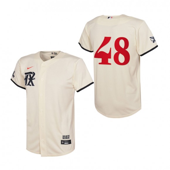 Jacob deGrom Youth Rangers Cream City Connect Replica Jersey