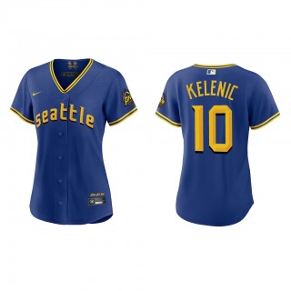 Jarred Kelenic Women's Seattle Mariners Royal 2023 City Connect Replica Jersey
