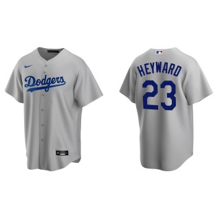 Jason Heyward Men's Los Angeles Dodgers Nike Gray Alternate Replica Jersey