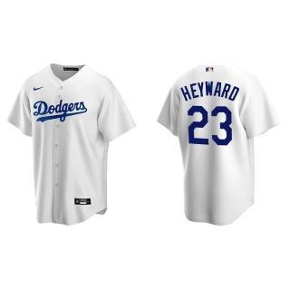 Jason Heyward Men's Los Angeles Dodgers Nike White Home Replica Jersey