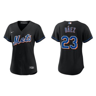 Javier Baez Women's New York Mets Black Alternate Replica Jersey