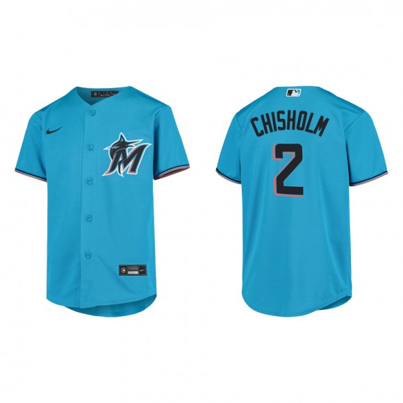 Jazz Chisholm Youth Miami Marlins Blue Replica Jersey