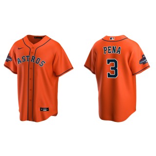 Jeremy Pena Houston Astros Orange 2022 World Series Champions Alternate Replica Jersey