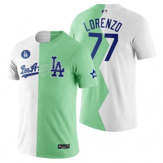 Los Angeles Dodgers Jerry Lorenzo White Green 2022 MLB All-Star Celebrity Softball Game Split T-Shirt
