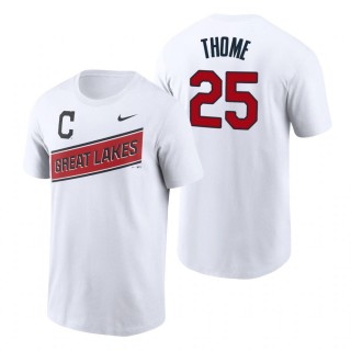 Jim Thome Indians 2021 Little League Classic White T-Shirt