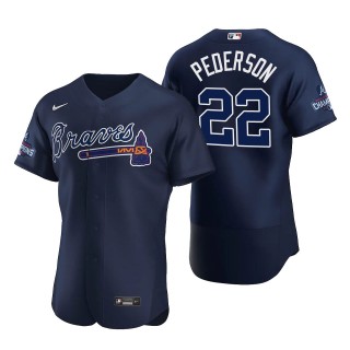 Joc Pederson Atlanta Braves Navy Alternate 2021 World Series Champions Authentic Jersey