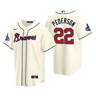 Joc Pederson Men's Atlanta Braves Cream Alternate 2021 World Series Champions Replica Jersey