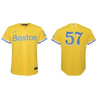 Joely Rodriguez Youth Boston Red Sox Nike Gold Light Blue City Connect Replica Jersey