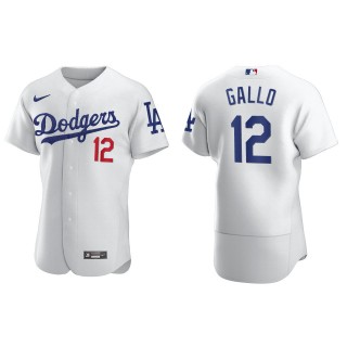Men's Los Angeles Dodgers Joey Gallo White Authentic Home Jersey