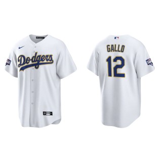 Men's Los Angeles Dodgers Joey Gallo White Gold Gold Program Replica Jersey