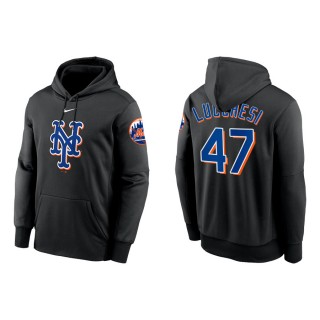 Joey Lucchesi New York Mets Black Logo Performance Pullover Hoodie