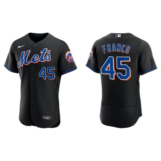 John Franco New York Mets Black Alternate Authentic Jersey