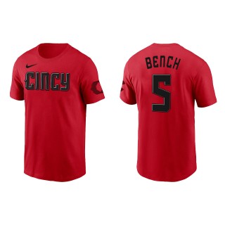 Johnny Bench Cincinnati Reds Red 2023 City Connect T-Shirt