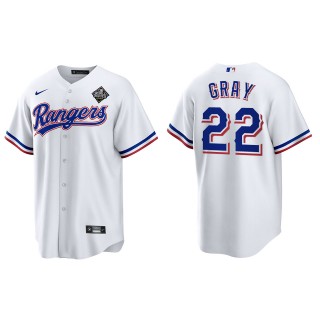 Jon Gray Texas Rangers White 2023 World Series Replica Jersey