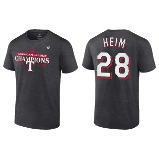 Jonah Heim Texas Rangers Charcoal 2023 American League Champions T-Shirt