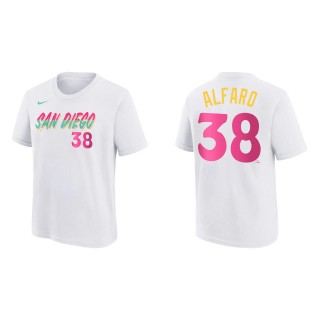 Jorge Alfaro Youth San Diego Padres White 2022 City Connect Name & Number T-Shirt