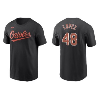 Jorge Lopez Men's Baltimore Orioles Chris Davis Black Name & Number T-Shirt
