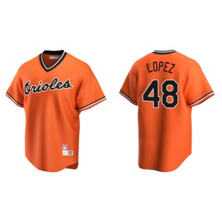 Jorge Lopez Men's Baltimore Orioles Orange Alternate Cooperstown Collection Player Jersey