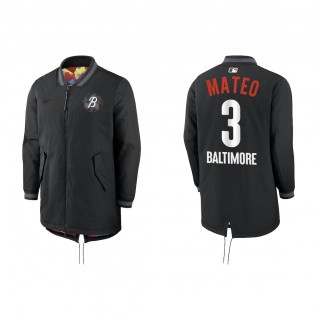 Jorge Mateo Baltimore Orioles Black 2023 City Connect Authentic Collection Dugout Long Sleeve Full-Zip Jacket