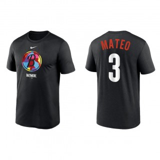 Jorge Mateo Baltimore Orioles Black 2023 City Connect Large Logo T-Shirt