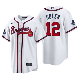 Jorge Soler Atlanta Braves White 2021 World Series Champions Replica Jersey