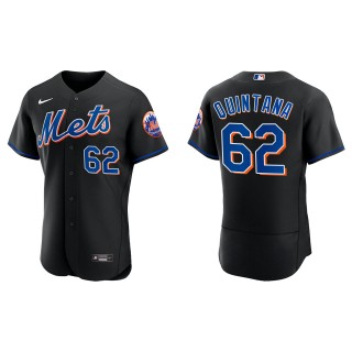 Jose Quintana Men's New York Mets Nike Black Alternate Authentic Jersey