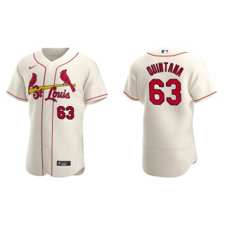 Men's St. Louis Cardinals Jose Quintana Cream Authentic Alternate Jersey