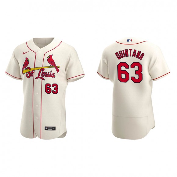 Men's St. Louis Cardinals Jose Quintana Cream Authentic Alternate Jersey