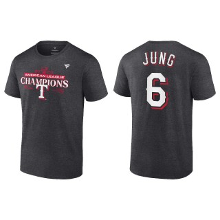Josh Jung Texas Rangers Charcoal 2023 American League Champions T-Shirt
