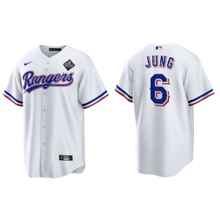 Josh Jung Texas Rangers White 2023 World Series Replica Jersey