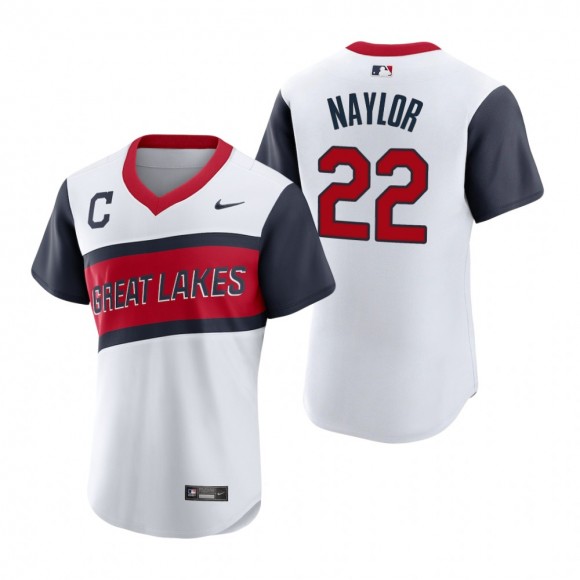 Indians Josh Naylor Nike White 2021 Little League Classic Jersey