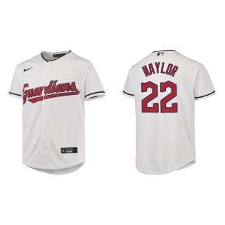 Josh Naylor Youth Cleveland Guardians White Home Replica Jersey