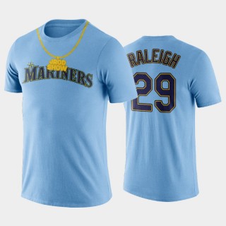 Seattle Mariners JROD Squad Limited Edition #29 Cal Raleigh Blue T-Shirt