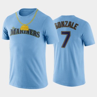 Seattle Mariners JROD Squad Limited Edition #7 Marco Gonzales Blue T-Shirt