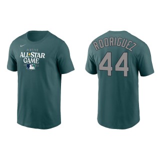 Julio Rodriguez Teal 2023 MLB All-Star Game Wordmark T-Shirt
