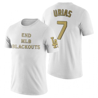 Los Angeles Dodgers Julio Urias White End Blackouts T-Shirt