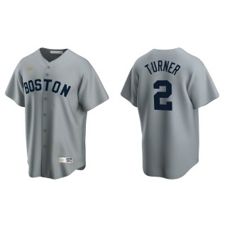Justin Turner Men's Boston Red Sox Nike Gray Road Cooperstown Collection Jersey