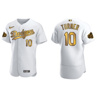 Justin Turner Los Angeles Dodgers White Gold 2022 MLB All-Star Game Jersey