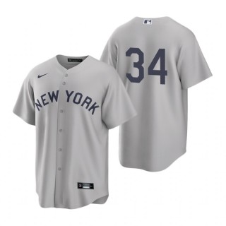 New York Yankees Justin Wilson Nike Gray 2021 Field of Dreams Replica Jersey