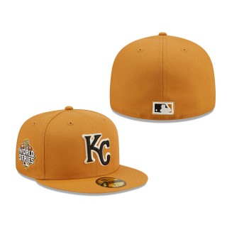 Kansas City Royals 2015 World Series Chrome Undervisor 59FIFTY Fitted Tan