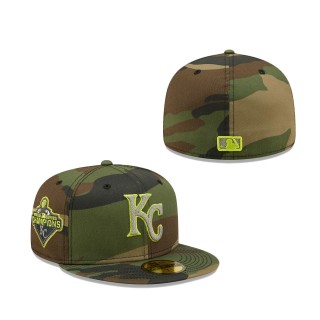 Kansas City Royals Cooperstown Collection 2015 World Series Woodland Reflective Undervisor Fitted Hat