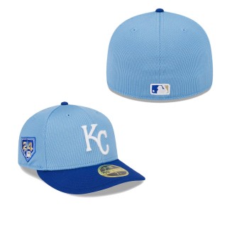 Kansas City Royals Light Blue Royal 2024 Spring Training Low Profile 59FIFTY Fitted Hat