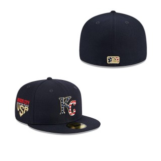 Kansas City Royals Navy 2023 Fourth of July 59FIFTY Fitted Hat
