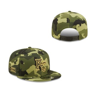 Kansas City Royals New Era Camo 2022 Armed Forces Day 9FIFTY Snapback Adjustable Hat