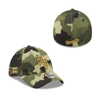 Kansas City Royals New Era Camo 2022 Armed Forces Day 39THIRTY Flex Hat