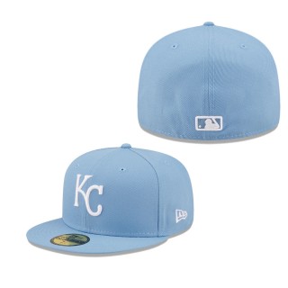 Men's Kansas City Royals Sky Blue Logo White 59FIFTY Fitted Hat