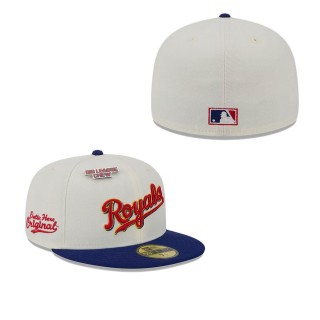 Kansas City Royals White Big League Chew Original 59FIFTY Fitted Hat