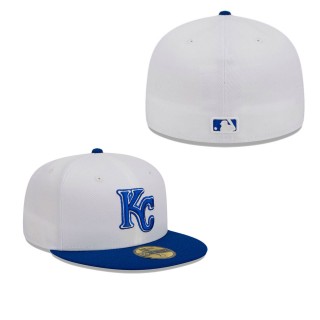 Kansas City Royals White Optic 59FIFTY Fitted Hat